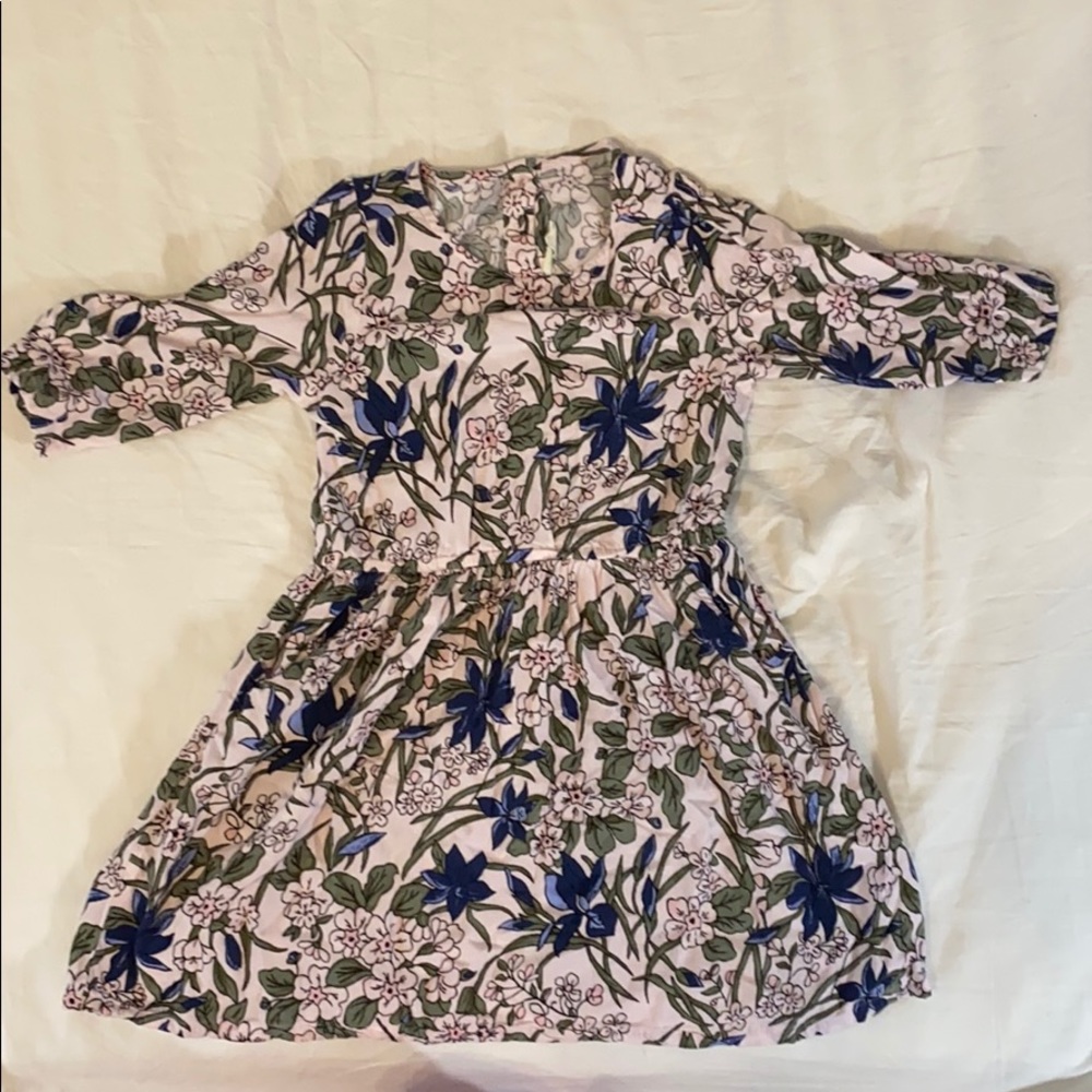 3/4 Sleeve Floral Dress